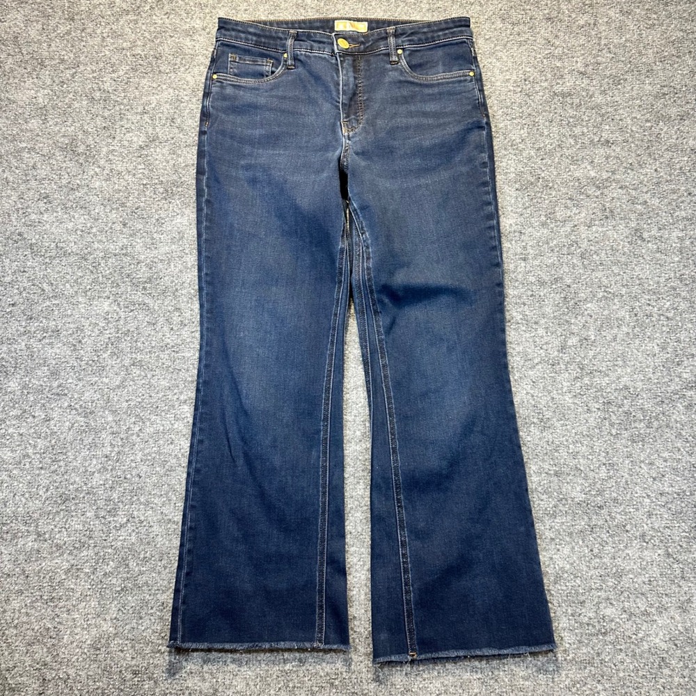 Kut from the Kloth Kelsey Ankle Flare Womens 8 Blue Fab Ab High Rise KP1574MA7